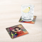 Halloween Sisters Trick of Treking Art Kartonnen Onderzetters (Insitu)