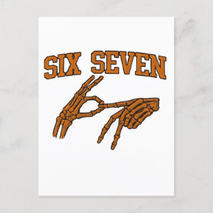 Halloween Six Seven Meme Gebarentaal 67 Mason Aankondigingskaart
