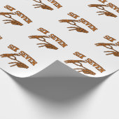 Halloween Six Seven Meme Gebarentaal 67 Mason Cadeaupapier (Hoek)