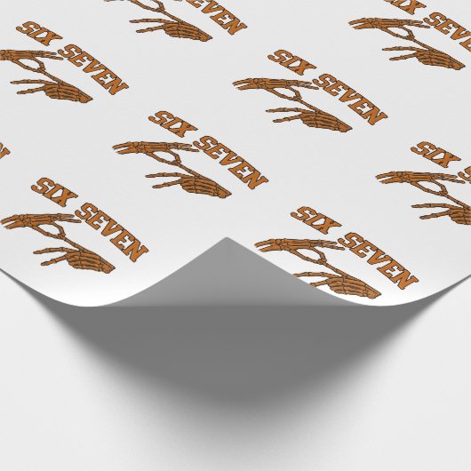 Halloween Six Seven Meme Gebarentaal 67 Mason Cadeaupapier (Hoek)