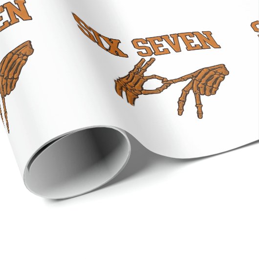 Halloween Six Seven Meme Gebarentaal 67 Mason Cadeaupapier (Rol Hoek)