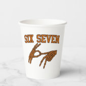 Halloween Six Seven Meme Gebarentaal 67 Mason Papieren Bekers (Voorkant)