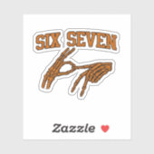 Halloween Six Seven Meme Gebarentaal 67 Mason Sticker (Vel)