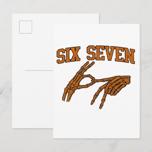 Halloween Six Seven Meme Gebarentaal 67 Mason Uitnodiging Briefkaart (Voorkant / Achterkant)