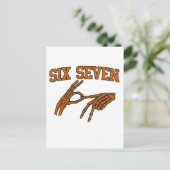 Halloween Six Seven Meme Gebarentaal 67 Mason Uitnodiging Briefkaart (Staand voorkant)