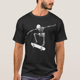Halloween Skateboard Boy Skateboarding Mannen Skel T-shirt