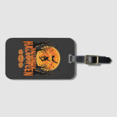 Halloween Skateboard Maan Ontwerp Halloween Bagagelabel (Voorkant (horizontaal))