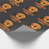 Halloween Skateboard Maan Ontwerp Halloween Cadeaupapier (Hoek)