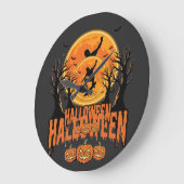 Halloween Skateboard Maan Ontwerp Halloween Grote Klok (Hoek)