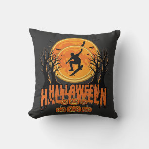 Halloween Skateboard Maan Ontwerp Halloween Kussen