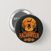 Halloween Skateboard Maan Ontwerp Halloween Ronde Button 5,7 Cm (Voorkant /achterkant)
