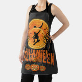 Halloween Skateboard Maan Ontwerp Halloween Schort (Insitu)