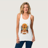 Halloween Skateboard Maan Ontwerp Halloween Tanktop (Volledige Voorkant)