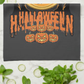 Halloween Skateboard Maan Ontwerp Halloween Theedoek (Gevouwen)