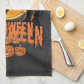 Halloween Skateboard Maan Ontwerp Halloween Theedoek (Quarter Fold)