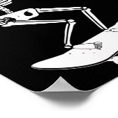 Halloween Skateboard Skelet Halloween Skateboard Poster (Hoek)