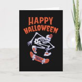 Halloween Skateboard Skeleton Kaart (Voorkant)