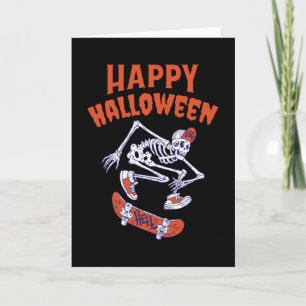 Halloween Skateboard Skeleton Kaart