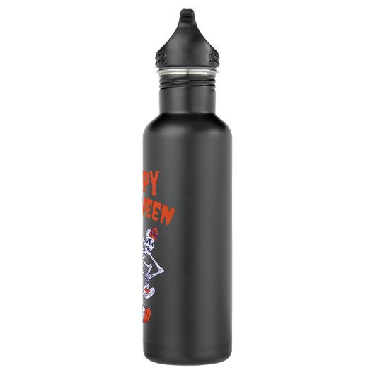 Halloween Skateboard Skeleton Waterfles (Rechts)