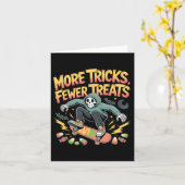 Halloween Skateboard Tricks Skeleton Snoep Jeugd Kaart (Gele Bloem)