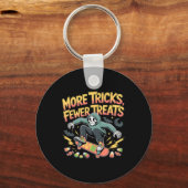 Halloween Skateboard Tricks Skeleton Snoep Jeugd Sleutelhanger (Voorkant)