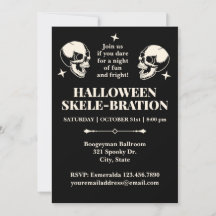 Halloween Skele-bratie Lachende Schedels Uitnodigi