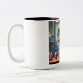 Halloween Skelet #2 Tweekleurige Koffiemok (Links)