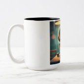 Halloween Skelet #3 Tweekleurige Koffiemok (Links)