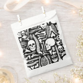 Halloween skelet Anatomische botten Patroon Bedankzakje (Geknipt)