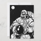 halloween skelet astronaut kaart (Voorkant)