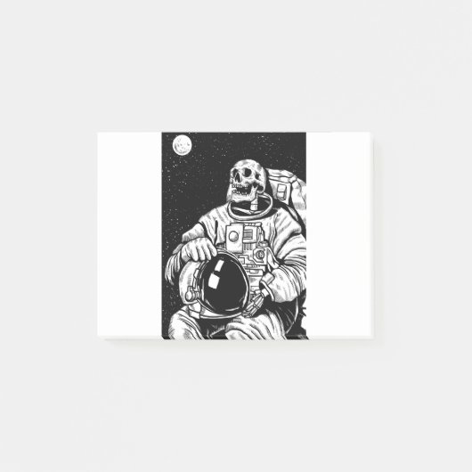 halloween skelet astronaut post-it® notes (Voorkant)