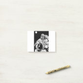 halloween skelet astronaut post-it® notes (Op bureau)