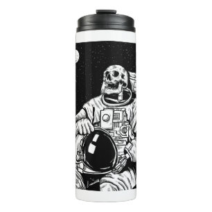halloween skelet astronaut thermosbeker