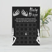 Halloween Skelet Baby shower Bingo spel Kaart (Staand voorkant)