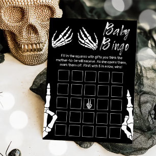 Halloween Skelet Baby shower Bingo spel Kaart
