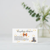 Halloween Skelet Baby shower Display Douche Informatiekaartje (Staand voorkant)