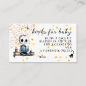 Halloween Skelet Baby shower Luier Raffle Informatiekaartje (Voorkant)