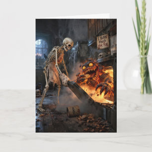 Halloween Skelet Bakken Koekjes Kaart