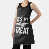 Halloween skelet behandel druppelende typografie o schort (Insitu)