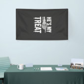 Halloween Skelet Behandeling Druppende Typografie Spandoek (Beurs)