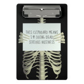 Halloween Skelet Bone Serious Business Klembord (Voorkant)