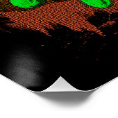 Halloween skelet botten gewei 3D fingers Perfect Poster (Hoek)