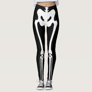 Halloween skelet. Botten Leggings