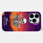 Halloween Skelet "Botten om wild te zijn!" Vredest Case-Mate iPhone Case (Achterkant (horizontaal))