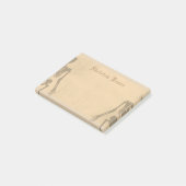 Halloween Skelet Botten Perzik Perkament Aangepast Post-it® Notes (Schuin)