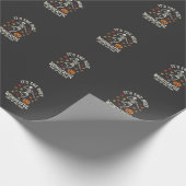 Halloween Skelet Dans Pompoen Herfst Cadeaupapier (Hoek)