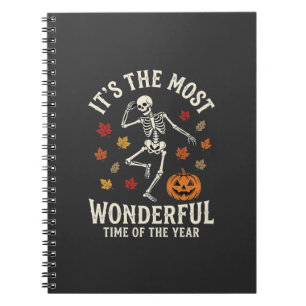 Halloween Skelet Dans Pompoen Herfst Notitieboek