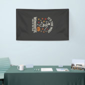 Halloween Skelet Dans Pompoen Herfst Spandoek (Beurs)