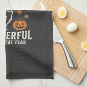Halloween Skelet Dans Pompoen Herfst Theedoek (Quarter Fold)