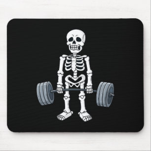 Halloween Skelet Deadlift Fun Fitness Gewichtheft Muismat